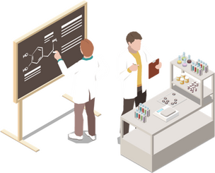 Graphical representation of a pharmaceutical research laboratory