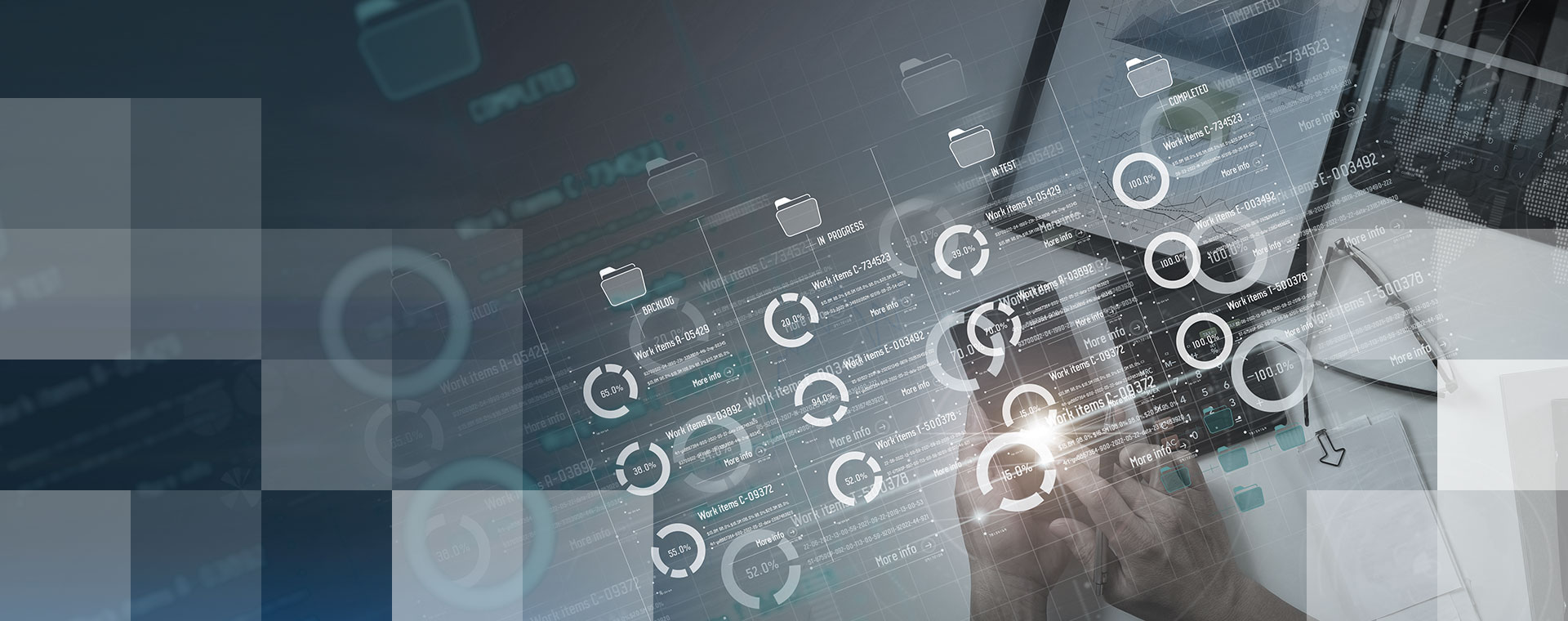 Illustration showing digital services and software development